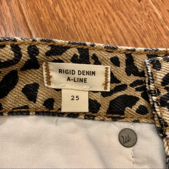 Madewell Rigid Denim A-Line Mini Skirt in Leopard size 25 - Picture 6 of 11